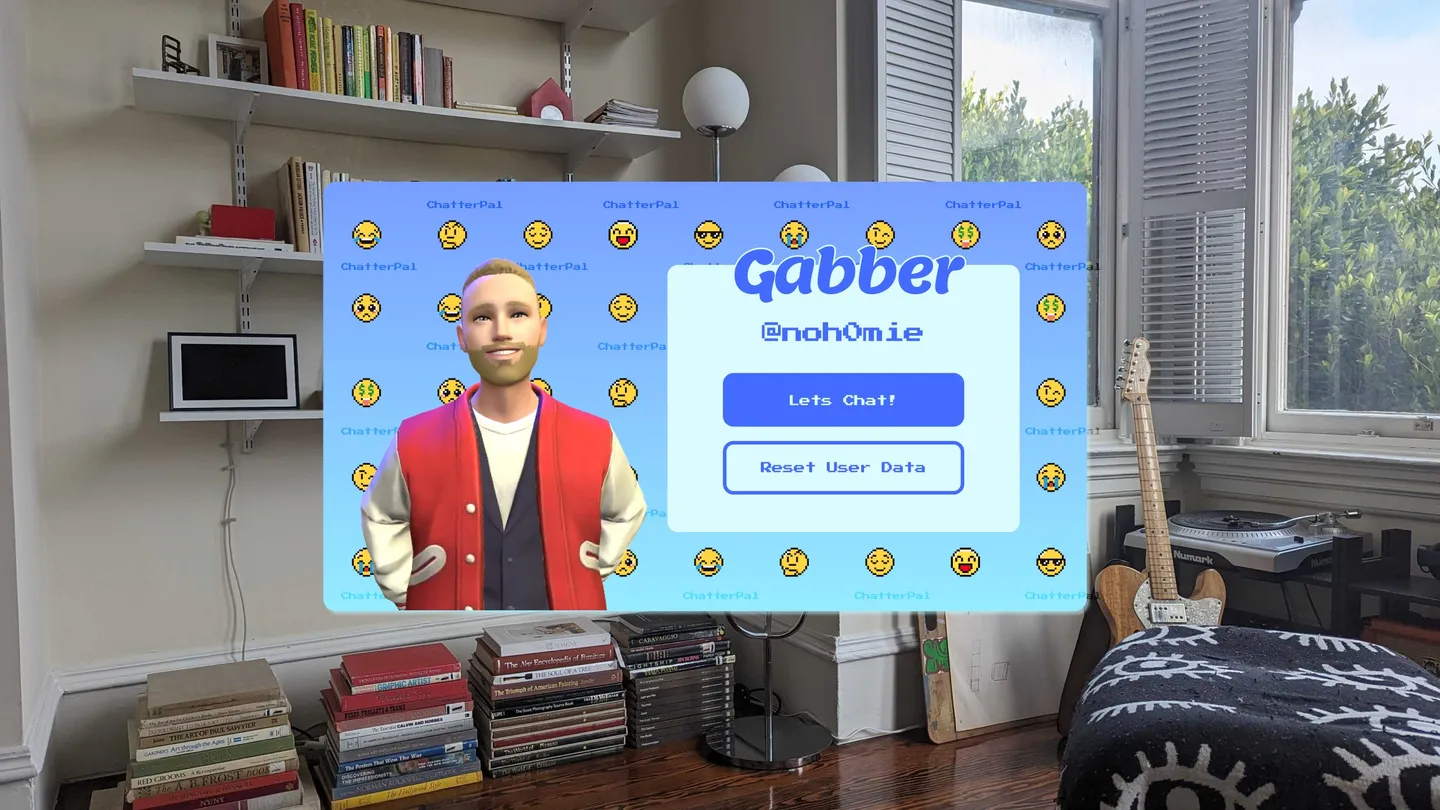 Screenshot of Gabber menu.